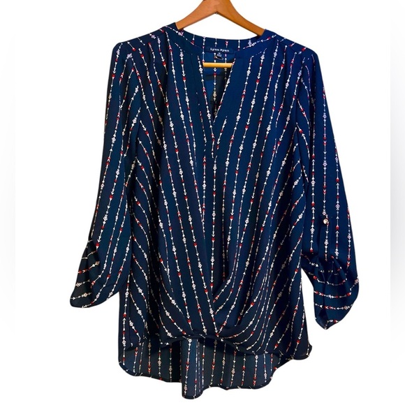 Lynn Ryan Blouse Women Size 1X Blue - Picture 1 of 2